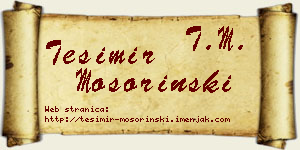 Tešimir Mošorinski vizit kartica